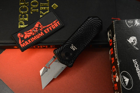 NEW Hypercut MFG Oracle Razor Knife - Ano Black Aluminum / Raindrop Milled