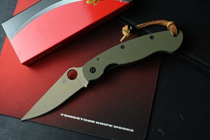 NEW Spyderco x REC EXC Paramilitary 2 - OD Green G10 / CTS 240P w/ TKW Bead