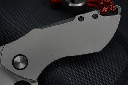 NEW Grissom Riverstone DLC Black M390 Sheepsfoot  / Bronze Handle w/ Necro Bead