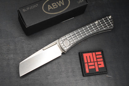 NEW American Blade Works EXC Slipjoint - Frag Ti Hdle / MagnaCut w/ MEFP Patch
