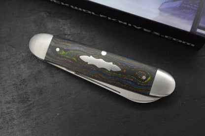 NEW Jack Wolf Knives Gateway Equal End Camo Carbon 80s G10 / Satin Sandvik Blade