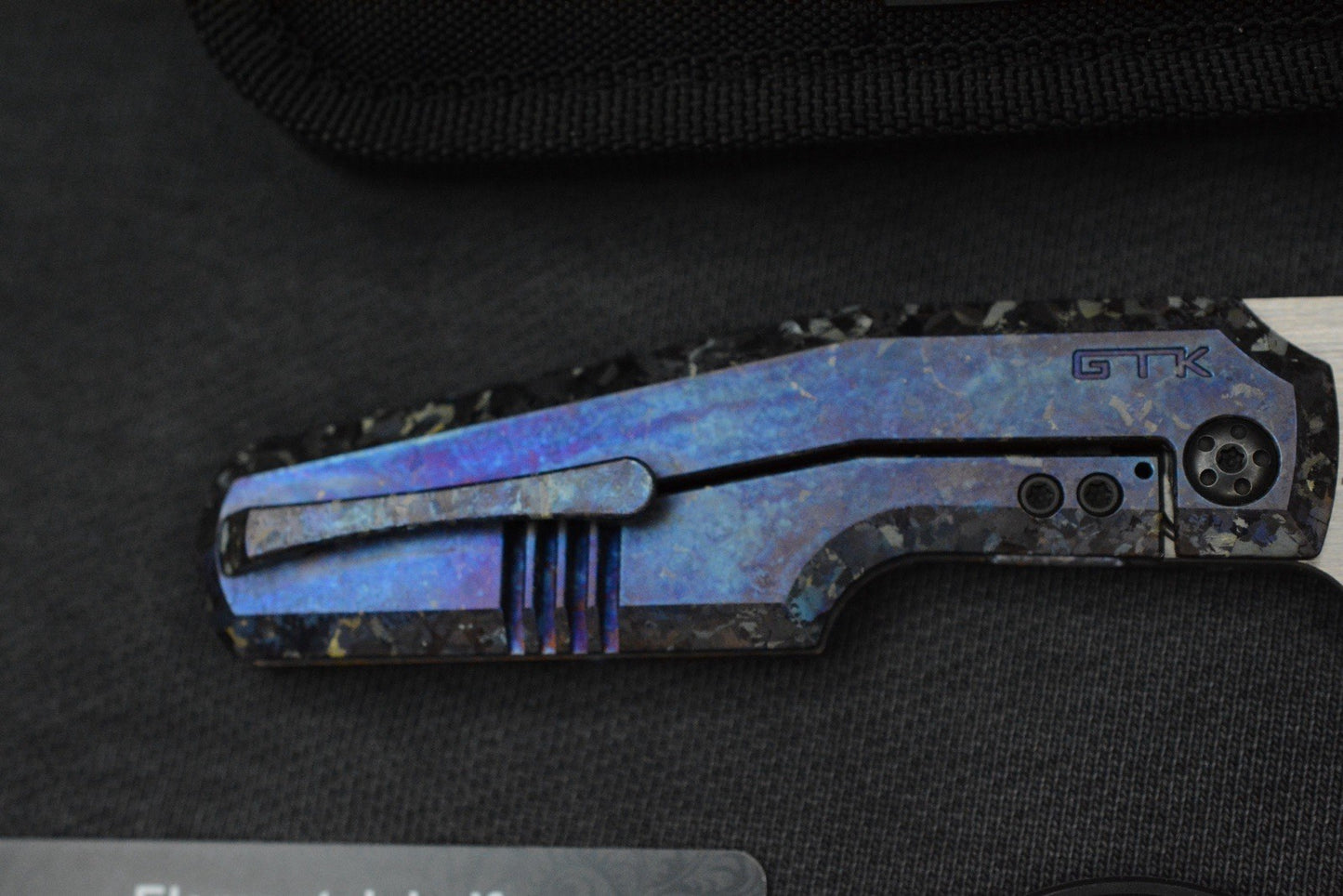 NEW Custom Knife Factory x GTX Elementak Crystalized Ti / 2-Tone M398 SN# 002