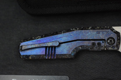 NEW Custom Knife Factory x GTX Elementak Crystalized Ti / 2-Tone M398 SN# 002