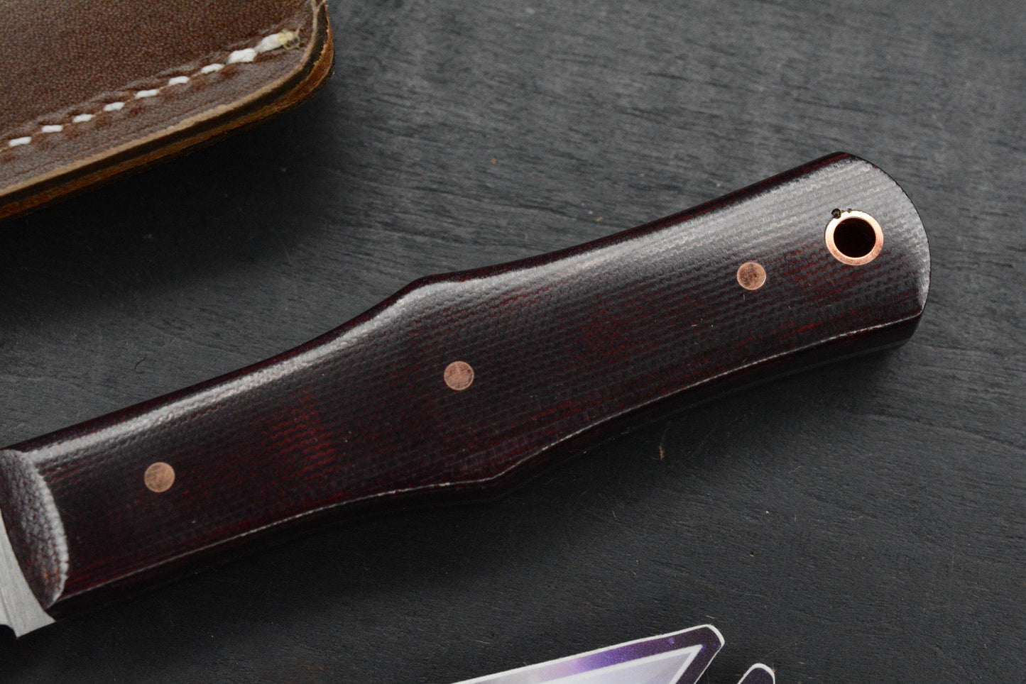 NEW Jack Wolf x LT Wright Vampire Hunter /Crimson Canvas Micarta /AEB-L USA MADE