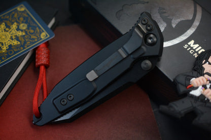 NEW Microtech Socom Elite Warcom SHADOW - Carbon Fiber Inlays w/ Playge Bead +