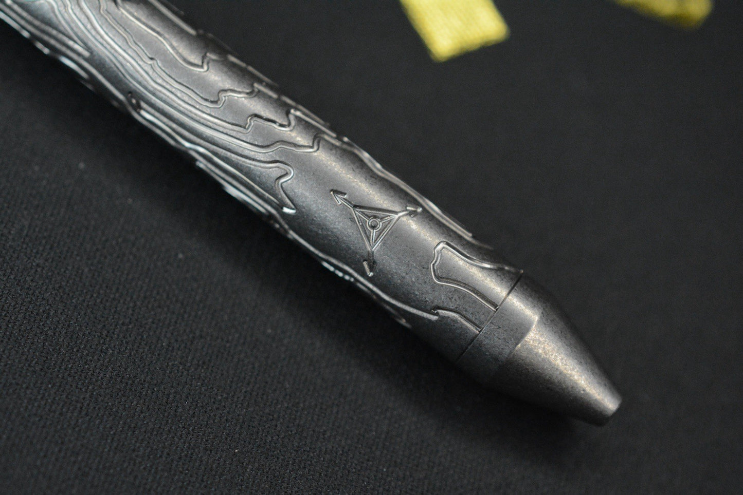 RARE Triple Aught Fellhoelter Ti-Bolt Custom Topo Titanium Pen w/Skull TAD Patch