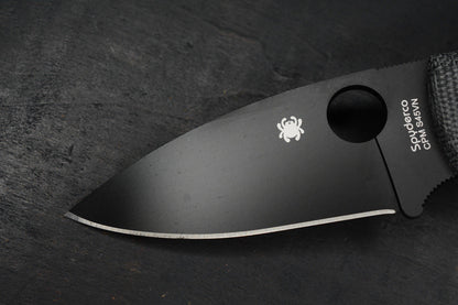 NEW Spyderco Shaman Grey Micarta Black DLC M390 Drop Point  w/ Poison Bead