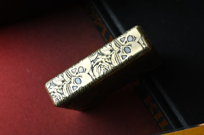 NEW Zorro Pirates Of The Caribbean - Deep Carved Brass Lighter Re Zippo