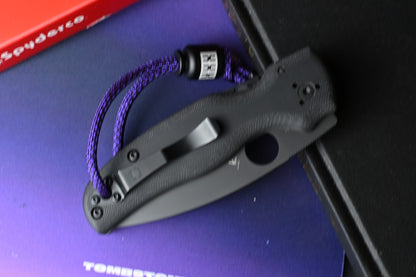 NEW Spyderco Manix 2 XL - Black G10 / Black S30V USA MADE w/ Poison Bead