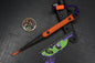 RARE Half Face Cardiac Spike Halloween SE Orange G10  w/Tactile Turn Bead & Coin