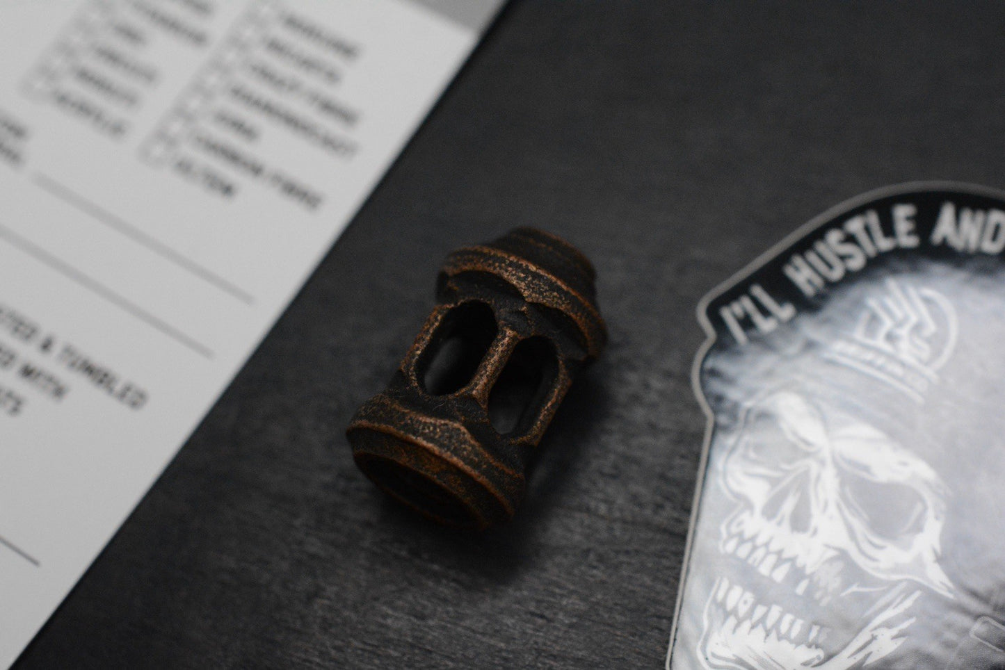 NEW Griffin Combat Rifle Phoenix Aged Copper Lantern Bead Re Playge Microtech