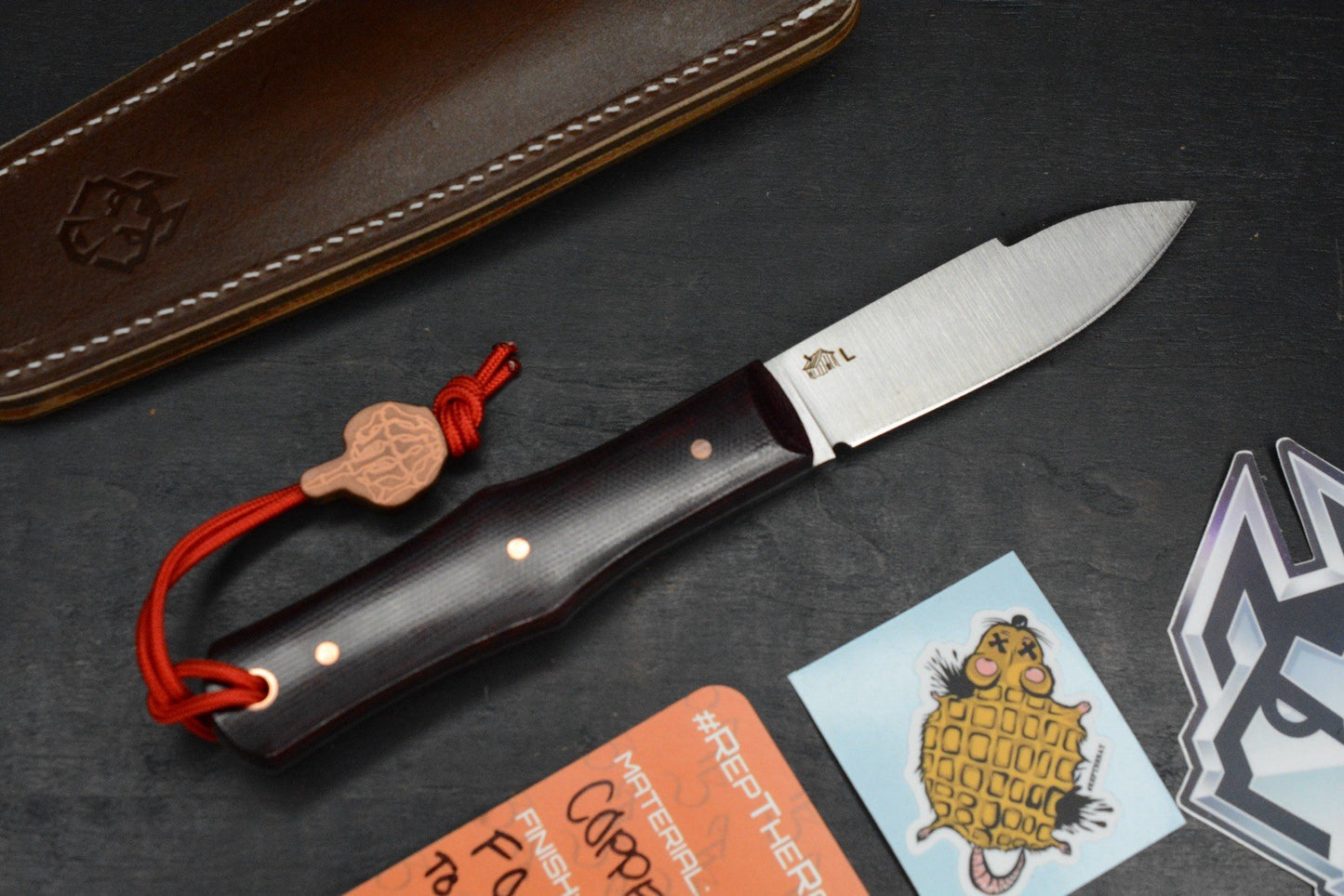NEW Jack Wolf x LT Wright Vampire Hunter /Crimson Canvas Micarta /AEB-L USA MADE
