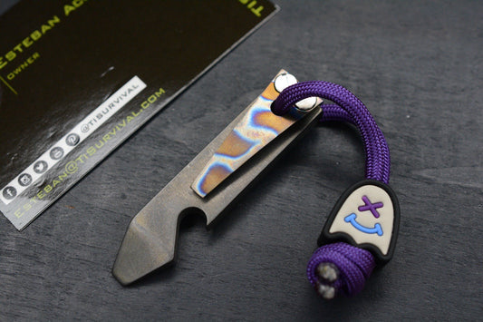 NEW Ti Survival Exo Ti Pry - Flamed Ti Clip w/ Wkrmn Bead Re Playge NGMCo