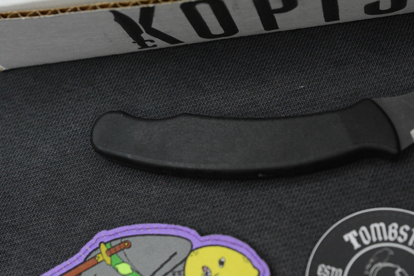 RARE Ed’s Manifesto & Kopis Designs Elvia Field Knife - Black / Acid Stonewash