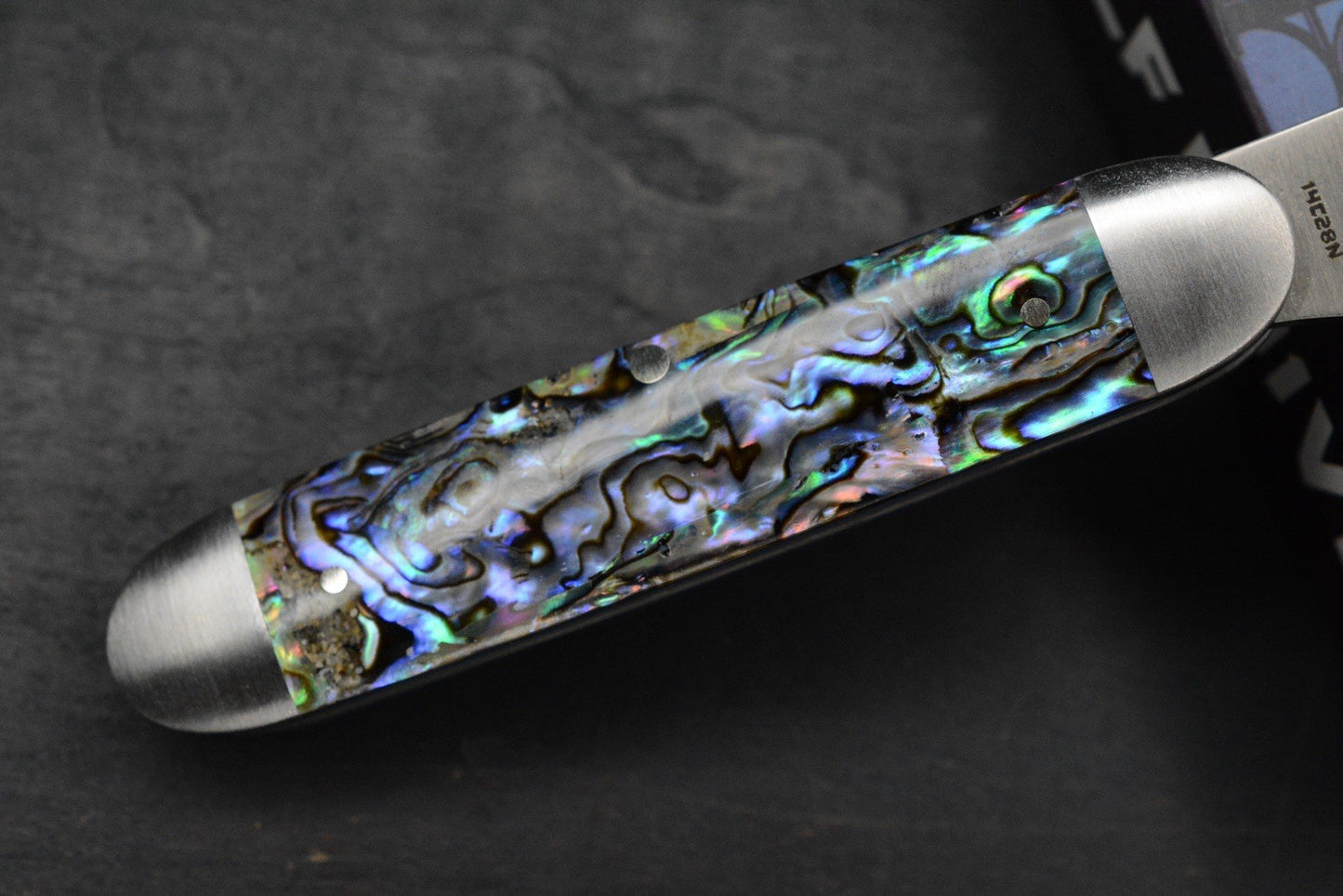 NEW Jack Wolf Knives Gateway Barlow Equal End - Abalone / Satin Sandvik Blade