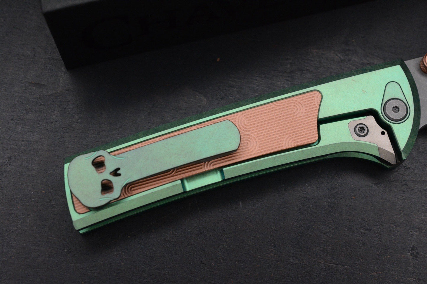 RARE++ Chaves Custom EXC Scapegoat - Green Ano Ti / Copper Magnetic Inlay 1/50