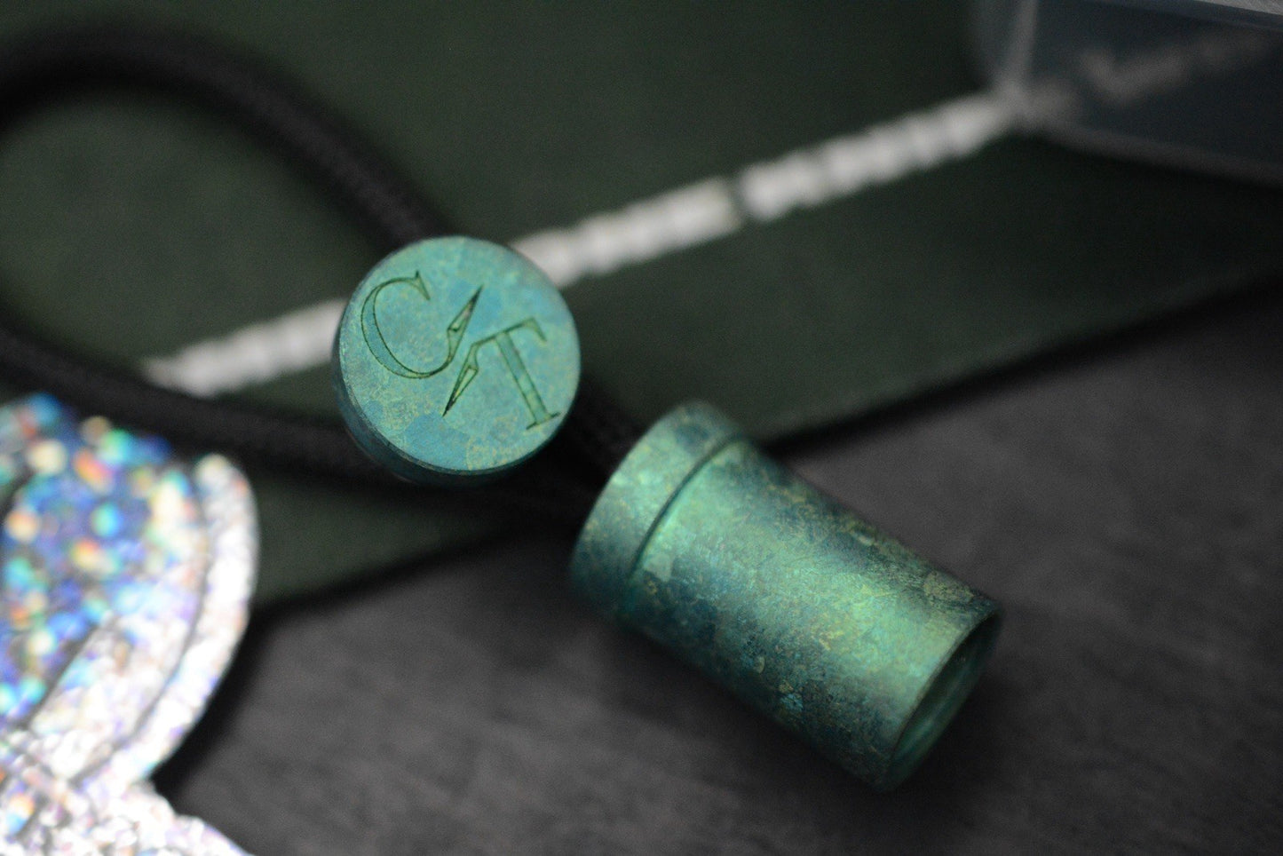 RARE++ Collin’s Trace “The End” XL Green Crystalized Ti Bead Re Playge JRW