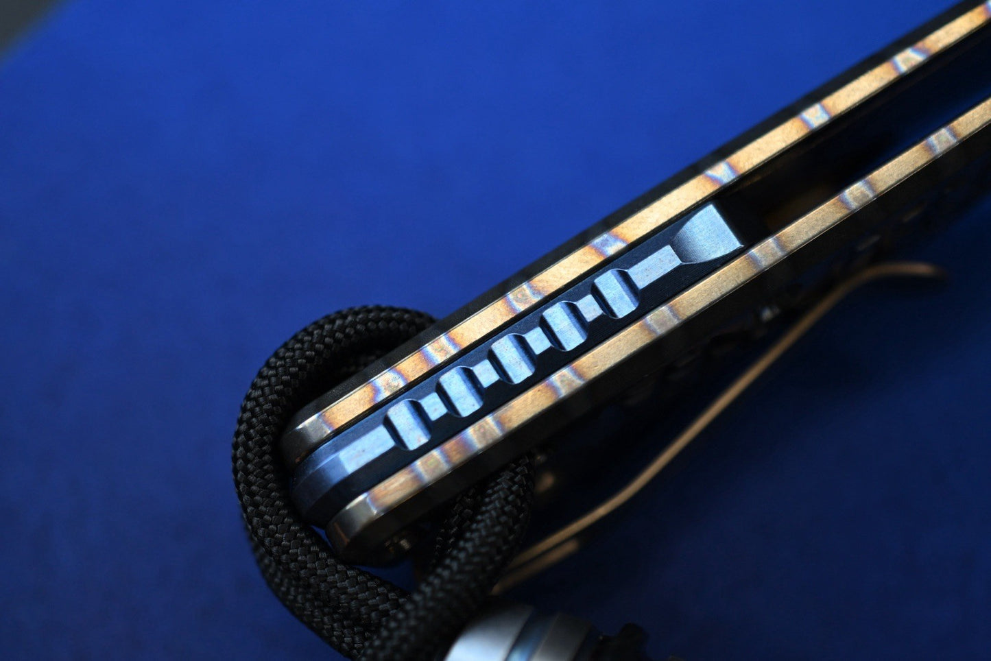 RARE Microtech Custom Flamed Ti Mini MSI “Masterpiece” w/ Custom Bead