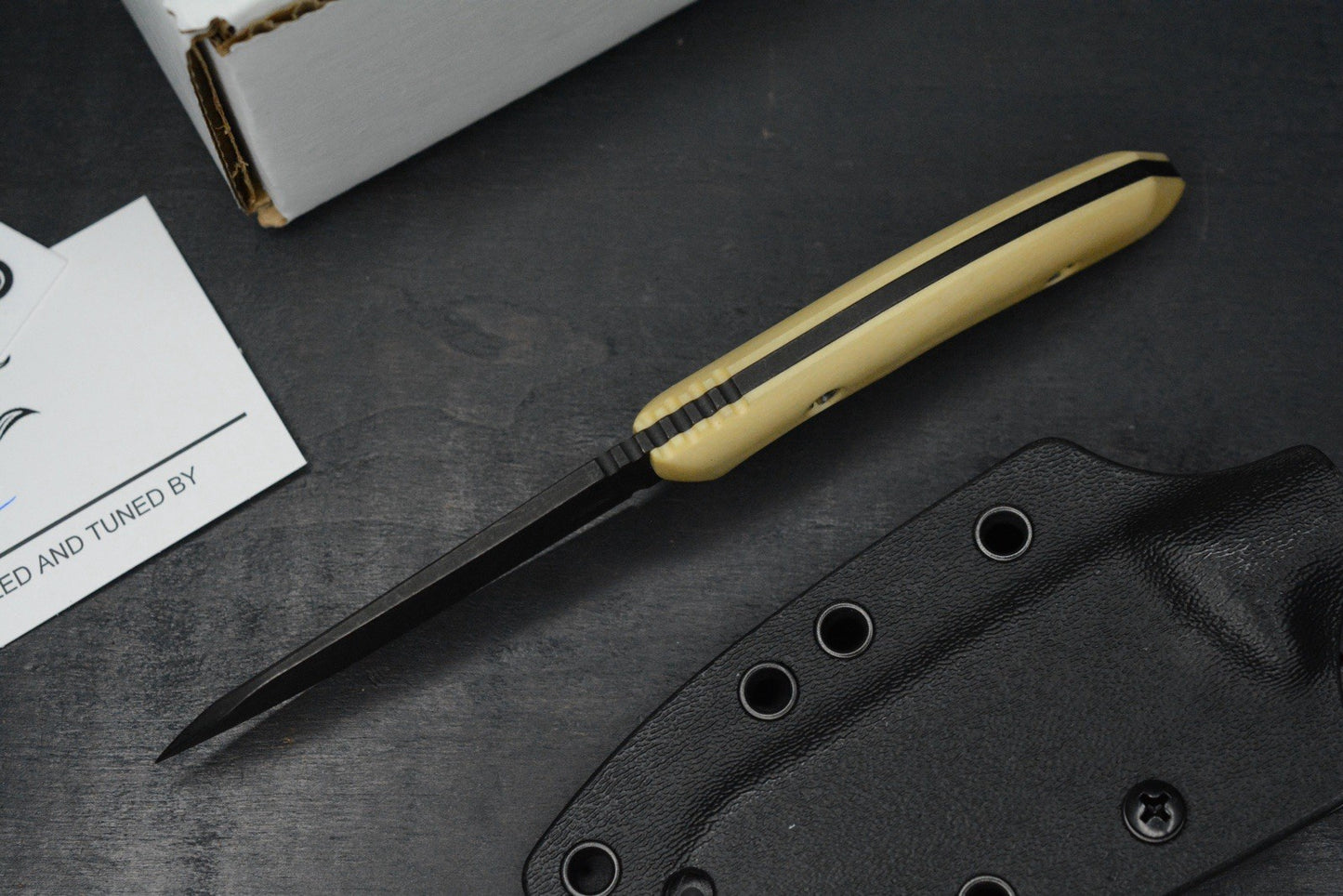 NEW Hinderer Flashpoint Magnacut Sheepsfoot Fixie - Battle Black Buckeye Handle