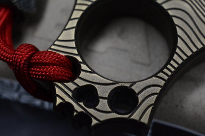 NEW WKRMN Bonehead Derpy 1/4lb Paper Weight Brass w/ Etched Brass Bead