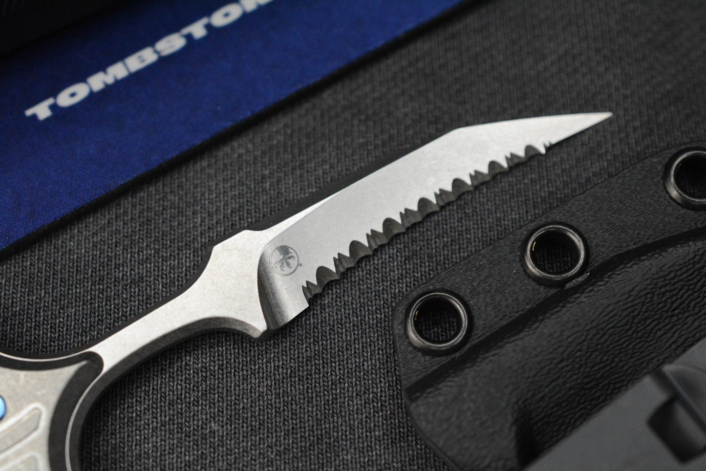 NEW Microtech x Bastinelli Bee SW Full Serr / Blue Ti HDW Marfione Selects w/COA