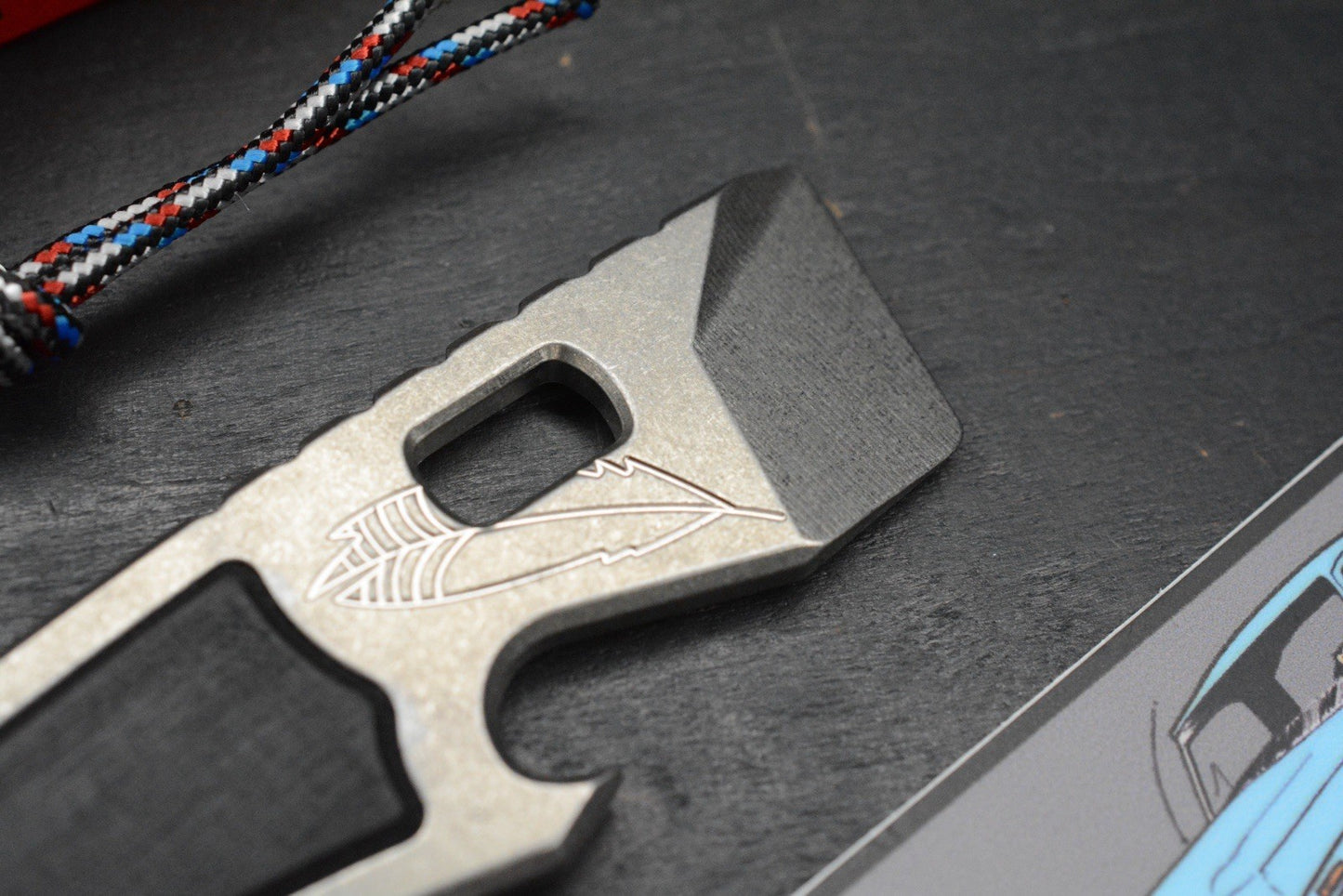 NEW Lynch NW Best Case Scenario Pry - SW Ti / Black Micarta Inlays w/ Ultem Bead