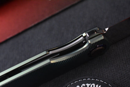 RARE Holt OUTLAW Antique Green Ano / Mirror M390 / Timascus & Copper Accents