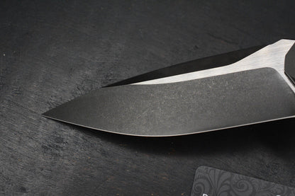 NEW Custom Knife Factory T-25 Milled Ti Scales/ Two Tone M398 Blade w/CH Bead