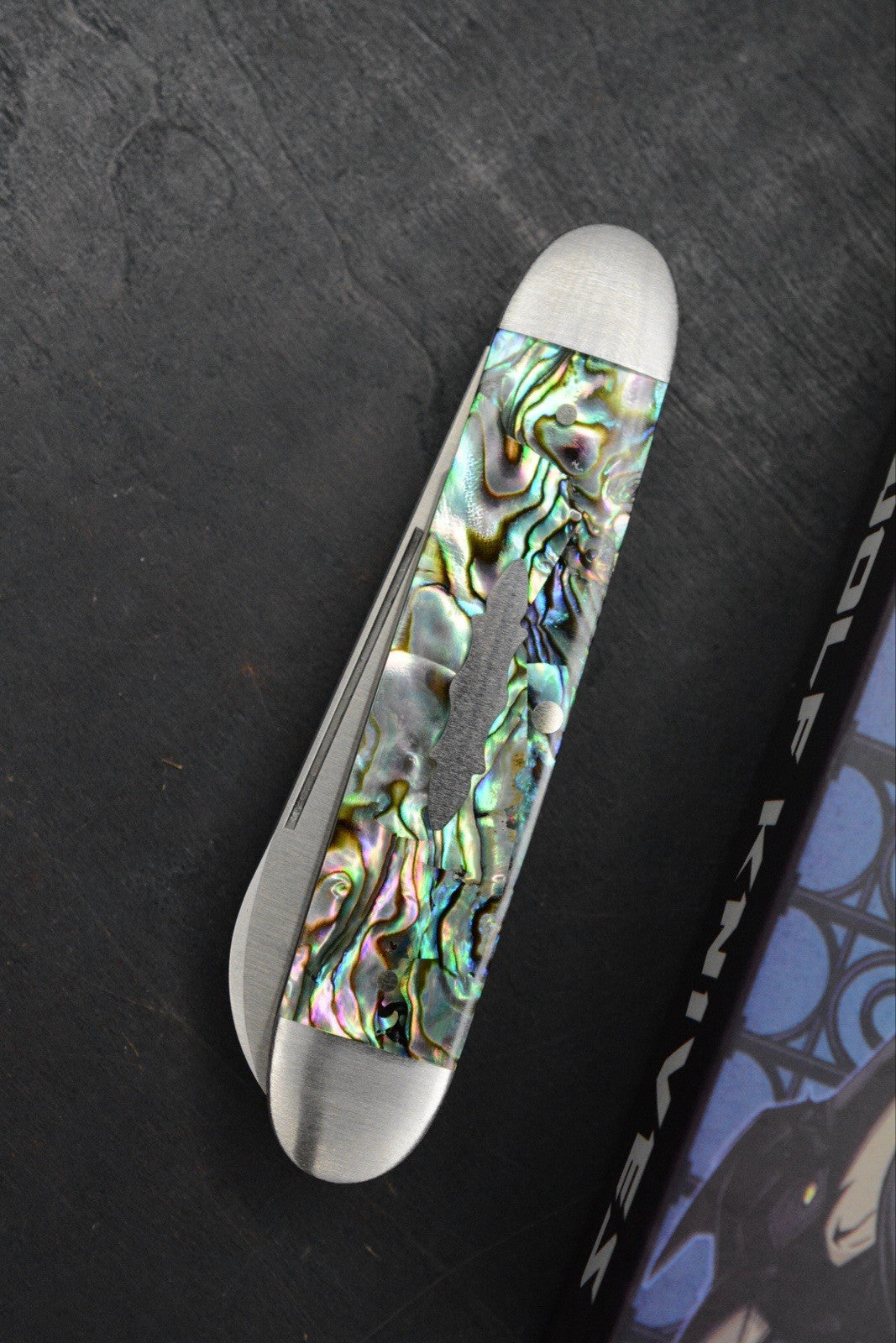 NEW Jack Wolf Knives Gateway Barlow Equal End - Abalone / Satin Sandvik Blade