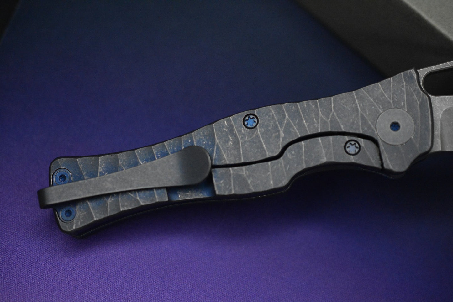 NEW Urban EDC x Demko Castellan N/F - Acid Etched Vanax / Blurple Rock Ti
