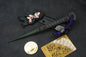 RARE Half Face Cardiac Spike Black Micarta / Highland Green G10 w/ Wick Pack