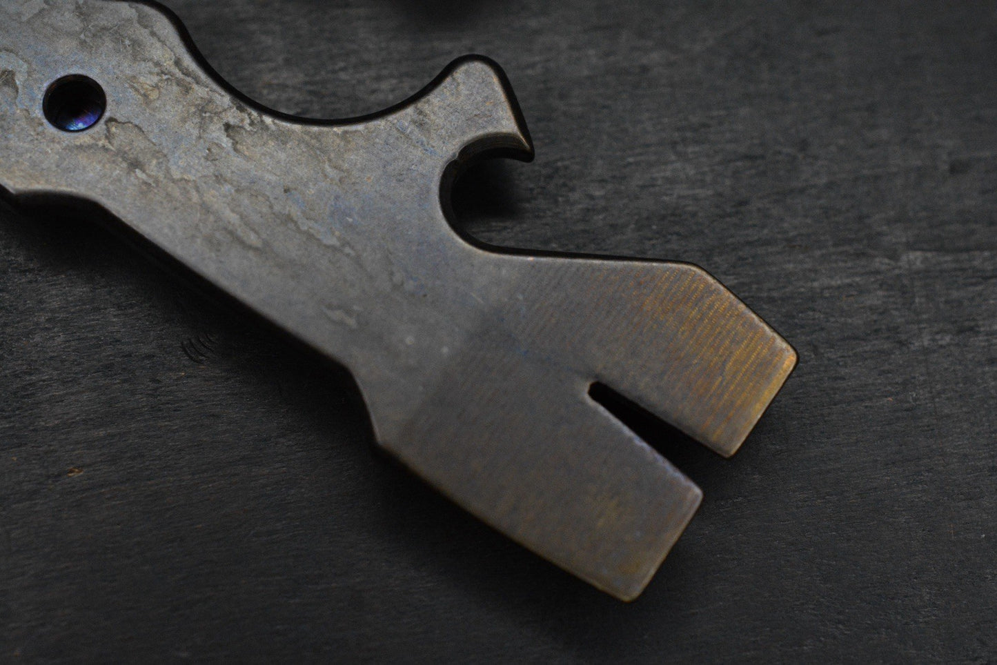 NEW ATTN 2 DETAIL MK3 Anodized Ti Pry Bar #2 w/ Bronze Soldier Bead