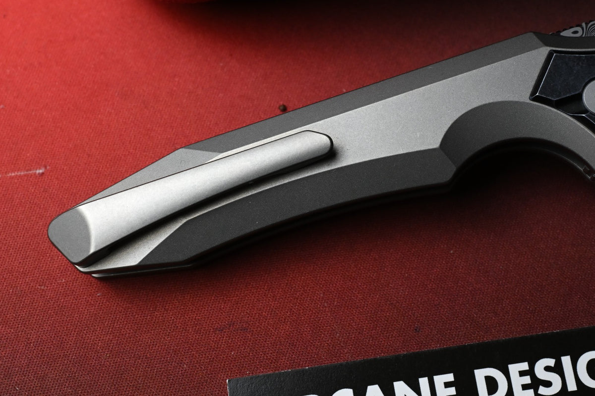 NEW Arcane Design Crawler - Beadblast Ti / Damasteel Wharncliffe