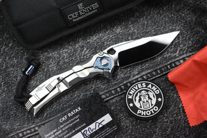 RARE Custom Knife Factory x Marfione Ratax - Polished M398 / Ti Integral SN#005