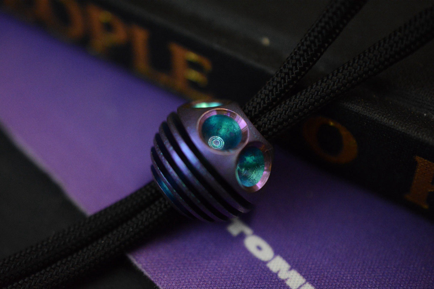 RARE Renaissance Creations Star Reactor Purple/ Green Ano Ti Bead Re Microtech
