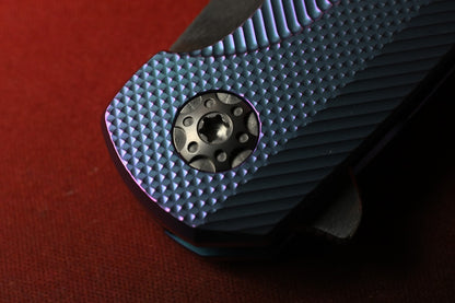 RARE Holt Bladeworks Haptic2.0 - Blurple Ano Checkered / Near Mirror M390
