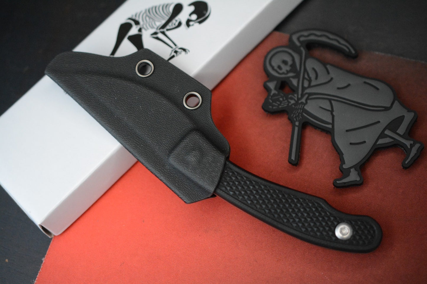 RARE Ed’s Manifesto & Sneakreaper Elvia Field Knife POLISHED / Black w/ SR Patch