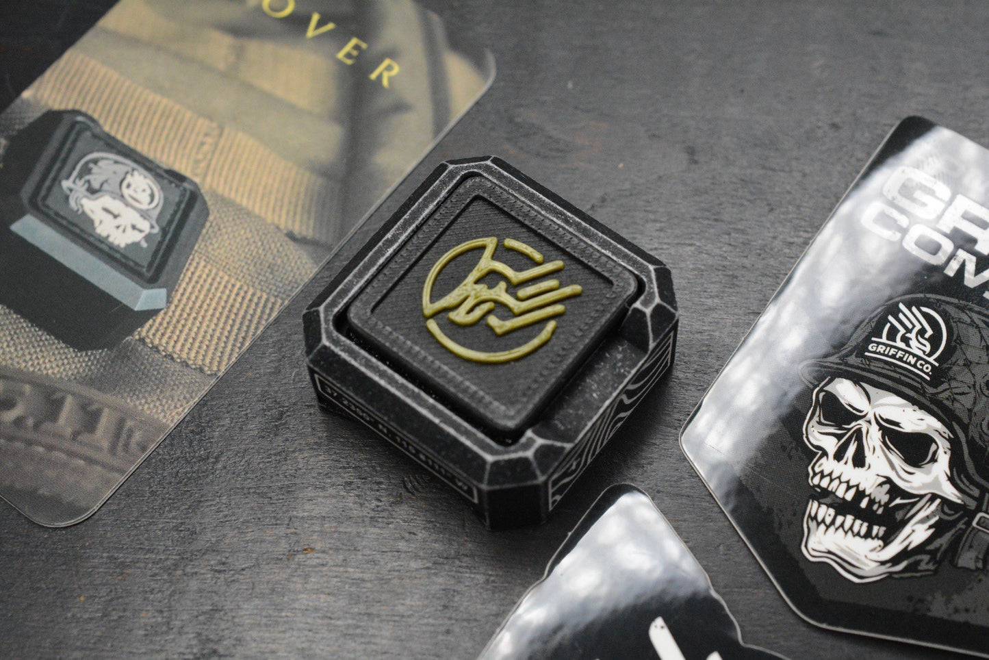 NEW Griffin Combat Rover - Black Stonewashed Ano Aluminum AirTag Holder