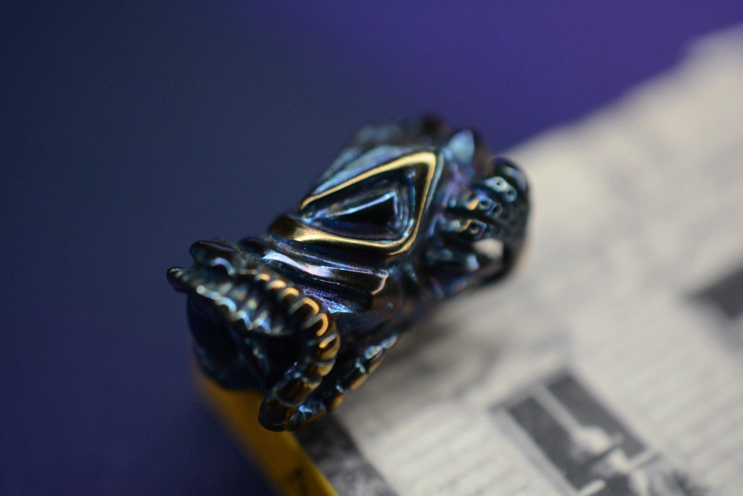 RARE++ Dmitry Streltsov “Alien” Bead - Cobalt 100% Handmade Ref Starlingear