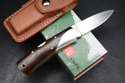 RARE++ Al Mar Denali Top Gun Cocobolo Handles SS Bolsters w/ Leather Sheath