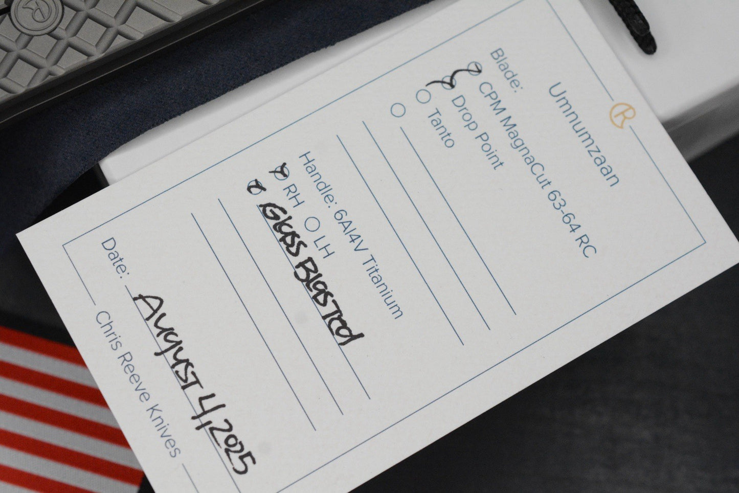 NEW Chris Reeve Umnumzaan DP Magnacut Ti Glass Blasted w/Robertson Gator Sheath