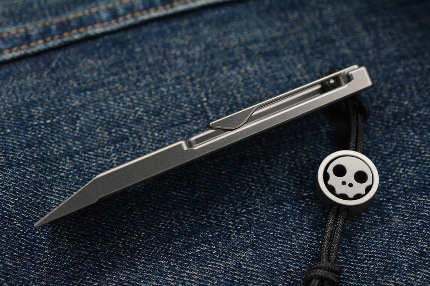 NEW Nice Guy Machine Co The Wraith - Titanium Pry Bar NGMCo w/ TKW Skull Bead