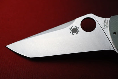 RARE Spyderco Tenacious Tanto - Jade Natural G10 / 8CR13 Stainless w/ TKW Bead
