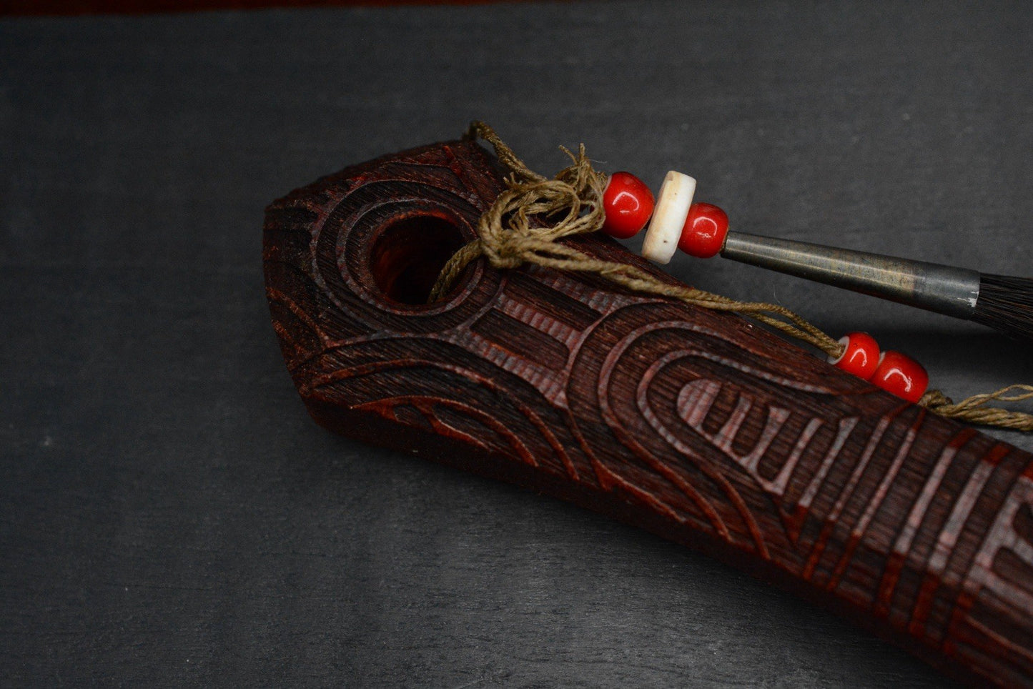 NEW Monkey Edge x RMJ Gold Point War Stick - Death Cult w/ Horse Hair Braid