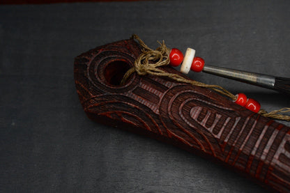 NEW Monkey Edge x RMJ Gold Point War Stick - Death Cult w/ Horse Hair Braid