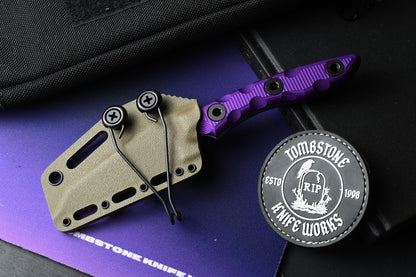 NEW TKell Wharnie EDC PB&J Edition - Distressed MagnaCut / Purple G10 Ltd Ed
