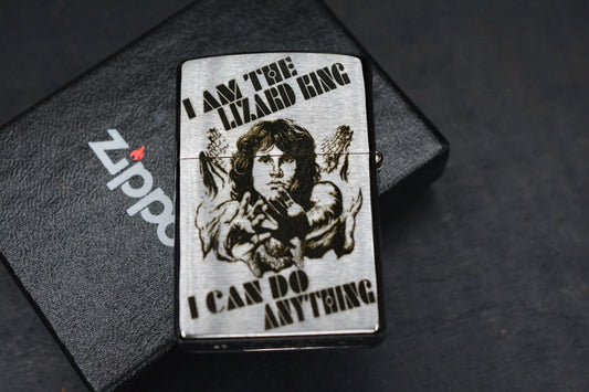RARE CUSTOM ZIPPO x The Doors Jim Morrison “I Am The Lizard King” Lighter
