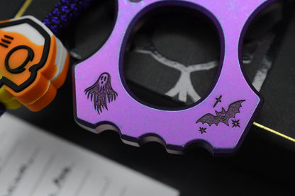 NEW BRNLY Cypop Halloween Toothy Purple LE - Engraved Bottle Opener w/Skull Bead