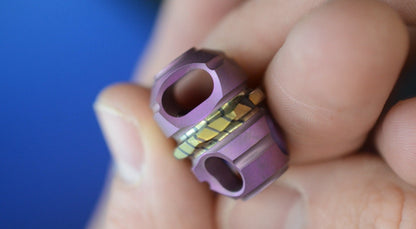 RARE Copperhead Timascus Core Bead - Purple Ano