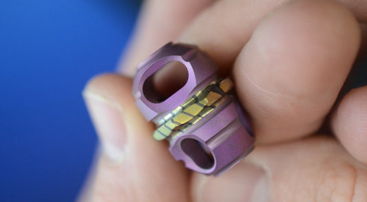 RARE Copperhead Timascus Core Bead - Purple Ano